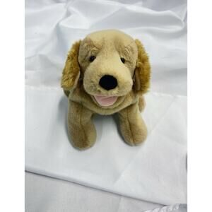 Russ Bernie KASEY Puppy Dog Hand Puppet Tan‎ 11" Plush Stuffed No Noise